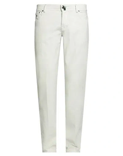 Luigi Borrelli Napoli Man Pants Beige Size 35 Cotton, Elastane In White