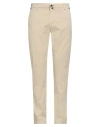 Luigi Borrelli Napoli Man Pants Beige Size 35 Cotton, Elastane In Neutral