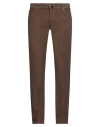 Luigi Borrelli Napoli Man Pants Brown Size 35 Cotton, Elastane