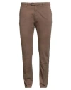 Luigi Borrelli Napoli Man Pants Brown Size 36 Cotton, Elastane