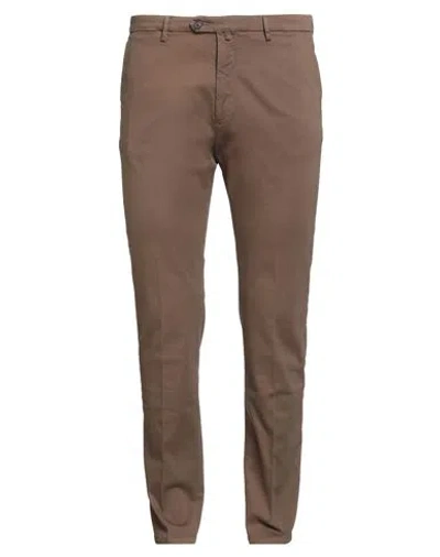 Luigi Borrelli Napoli Man Pants Brown Size 36 Cotton, Elastane
