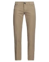 Luigi Borrelli Napoli Man Pants Camel Size 33 Cotton, Elastane In Sand