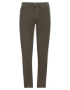 Luigi Borrelli Napoli Man Pants Military Green Size 33 Cotton, Elastane In Green