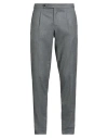 Luigi Borrelli Napoli Man Pants Lead Size 36 Virgin Wool, Elastane In Gray