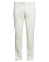 Luigi Borrelli Napoli Man Pants Light Grey Size 35 Cotton, Elastane In White