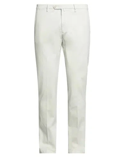 Luigi Borrelli Napoli Man Pants Light Grey Size 35 Cotton, Elastane In White