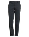 Luigi Borrelli Napoli Man Pants Midnight Blue Size 40 Cotton, Elastane In Black
