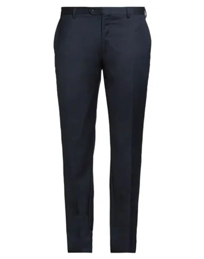Luigi Borrelli Napoli Man Pants Midnight Blue Size 40 Virgin Wool