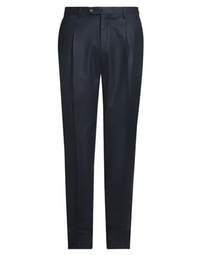 Luigi Borrelli Napoli Man Pants Midnight Blue Size 40 Virgin Wool