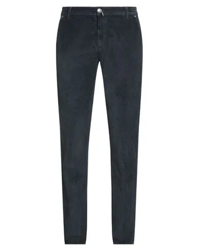 Luigi Borrelli Napoli Man Pants Navy Size 34 Cotton, Elastane In Blue