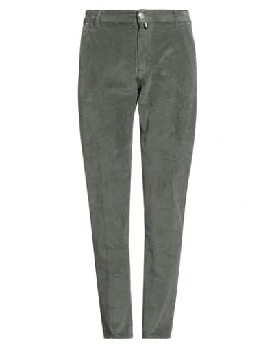 Luigi Borrelli Napoli Man Pants Sage Green Size 34 Cotton, Elastane