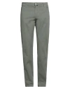 Luigi Borrelli Napoli Man Pants Sage Green Size 35 Cotton, Elastane In Green