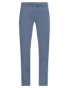 Luigi Borrelli Napoli Man Pants Slate Blue Size 34 Cotton In Blue
