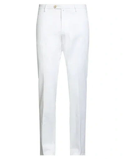 Luigi Borrelli Napoli Man Pants White Size 32 Cotton, Elastane