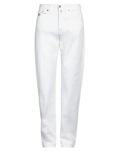 Luigi Borrelli Napoli Man Pants White Size 33 Cotton, Elastane