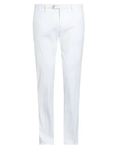 Luigi Borrelli Napoli Man Pants White Size 34 Cotton, Elastane