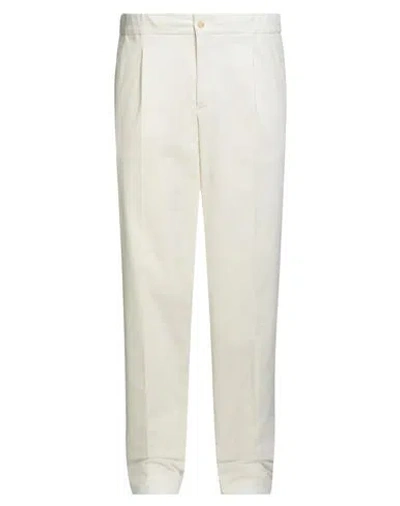 Luigi Borrelli Napoli Man Pants White Size 42 Cotton, Elastane
