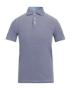 Luigi Borrelli Napoli Man Polo Shirt Blue Size 46 Cotton