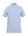 Luigi Borrelli Napoli Man Polo Shirt Light Blue Size 46 Cotton