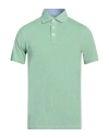 Luigi Borrelli Napoli Man Polo Shirt Light Green Size 46 Cotton