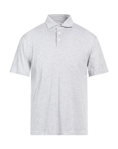 Luigi Borrelli Napoli Man Polo Shirt Light Grey Size 48 Cotton
