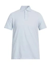 Luigi Borrelli Napoli Man Polo Shirt Sky Blue Size 48 Cotton