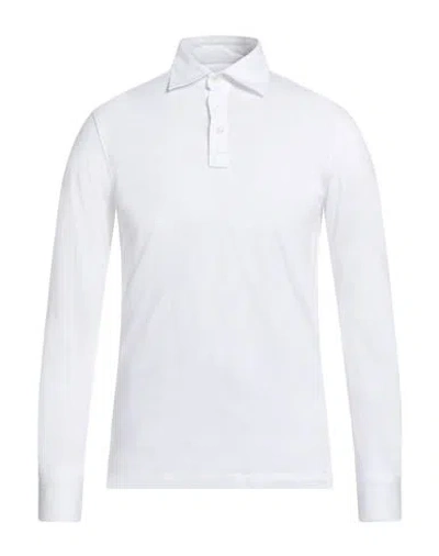 Luigi Borrelli Napoli Man Polo Shirt White Size 44 Cotton