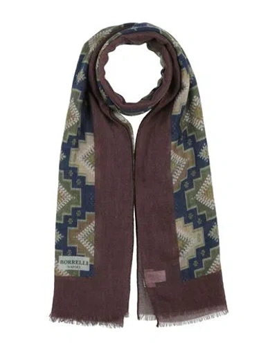 Luigi Borrelli Napoli Man Scarf Chocolate Brown Size - Cashmere