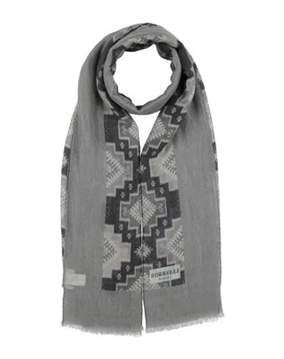 Luigi Borrelli Napoli Man Scarf Grey Size - Cashmere In Gray