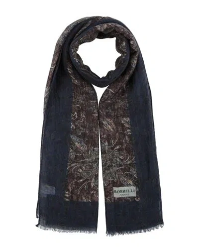 Luigi Borrelli Napoli Man Scarf Midnight Blue Size - Cashmere