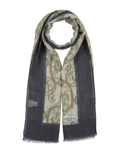Luigi Borrelli Napoli Man Scarf Military Green Size - Cashmere