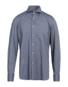 Luigi Borrelli Napoli Man Shirt Blue Size 15 Cotton