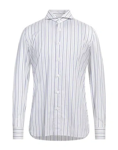 Luigi Borrelli Napoli Man Shirt Blue Size 17 Cotton