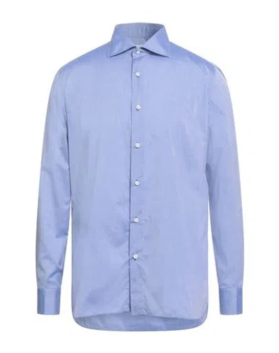 Luigi Borrelli Napoli Man Shirt Blue Size 17 ½ Cotton