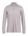 Luigi Borrelli Napoli Man Shirt Brown Size 40 Linen, Cotton In Pink