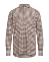 Luigi Borrelli Napoli Man Shirt Camel Size 16 Cotton In Multi