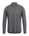 Luigi Borrelli Napoli Man Shirt Charcoal Size M Cotton In Gray