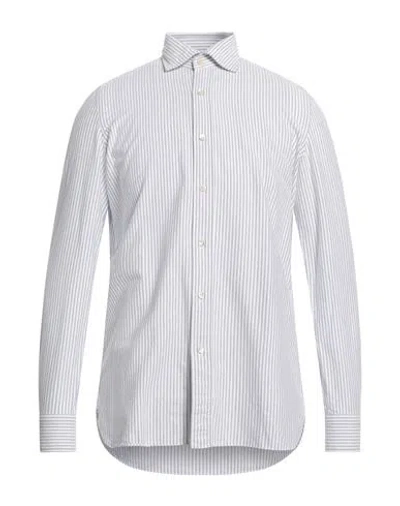 Luigi Borrelli Napoli Man Shirt Light Grey Size 15 ½ Cotton