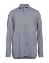 Luigi Borrelli Napoli Man Shirt Midnight Blue Size 15 ½ Cotton