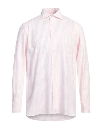 Luigi Borrelli Napoli Man Shirt Pink Size 16 ½ Cotton