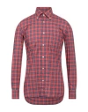 Luigi Borrelli Napoli Man Shirt Red Size 15 Cotton In Red