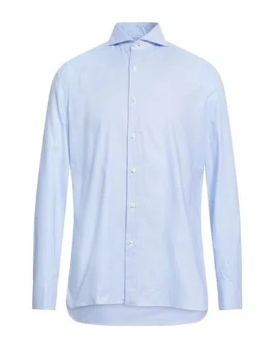 LUIGI BORRELLI NAPOLI LUIGI BORRELLI NAPOLI MAN SHIRT SKY BLUE SIZE 15 ¾ COTTON