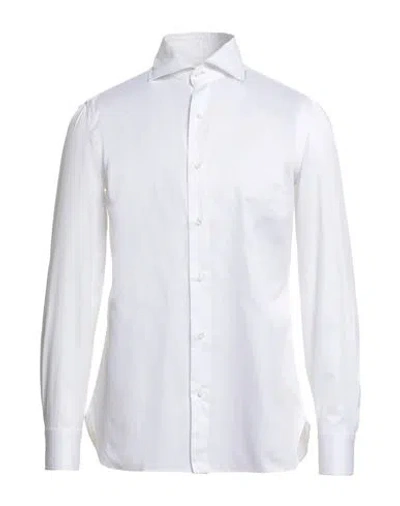 Luigi Borrelli Napoli Man Shirt White Size 14 Cotton
