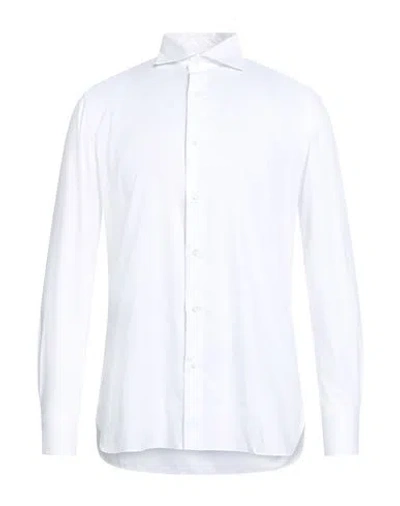 Luigi Borrelli Napoli Man Shirt White Size 15 ½ Cotton