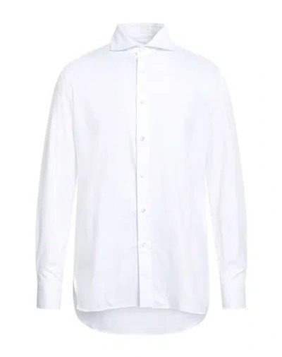 Luigi Borrelli Napoli Man Shirt White Size 15 ¾ Cotton