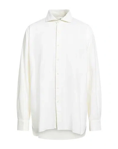 Luigi Borrelli Napoli Man Shirt Yellow Size 15 Cotton