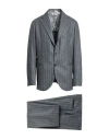 Luigi Borrelli Napoli Man Suit Grey Size 46 Virgin Wool In Blue