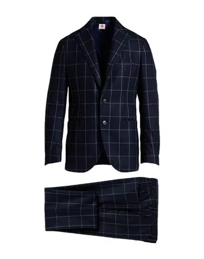 Luigi Borrelli Napoli Man Suit Midnight Blue Size 38 Virgin Wool