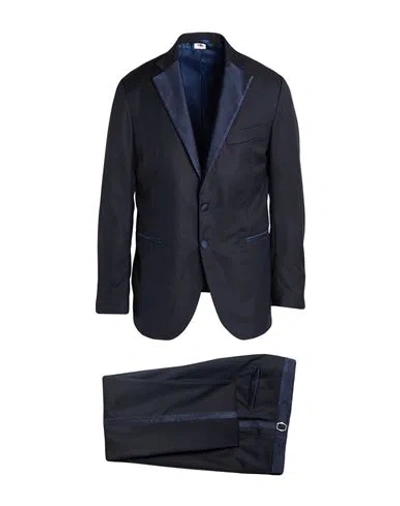 Luigi Borrelli Napoli Man Suit Navy Size 40 Virgin Wool In Blue