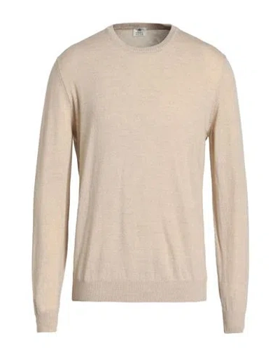 Luigi Borrelli Napoli Man Sweater Beige Size 46 Virgin Wool In Brown